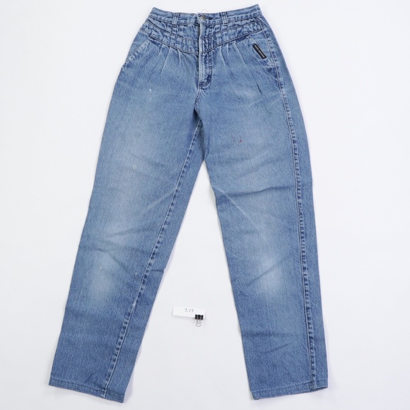 70s Womens 7 Distressed High Waisted Mom Jeans - Picture 1 of 8